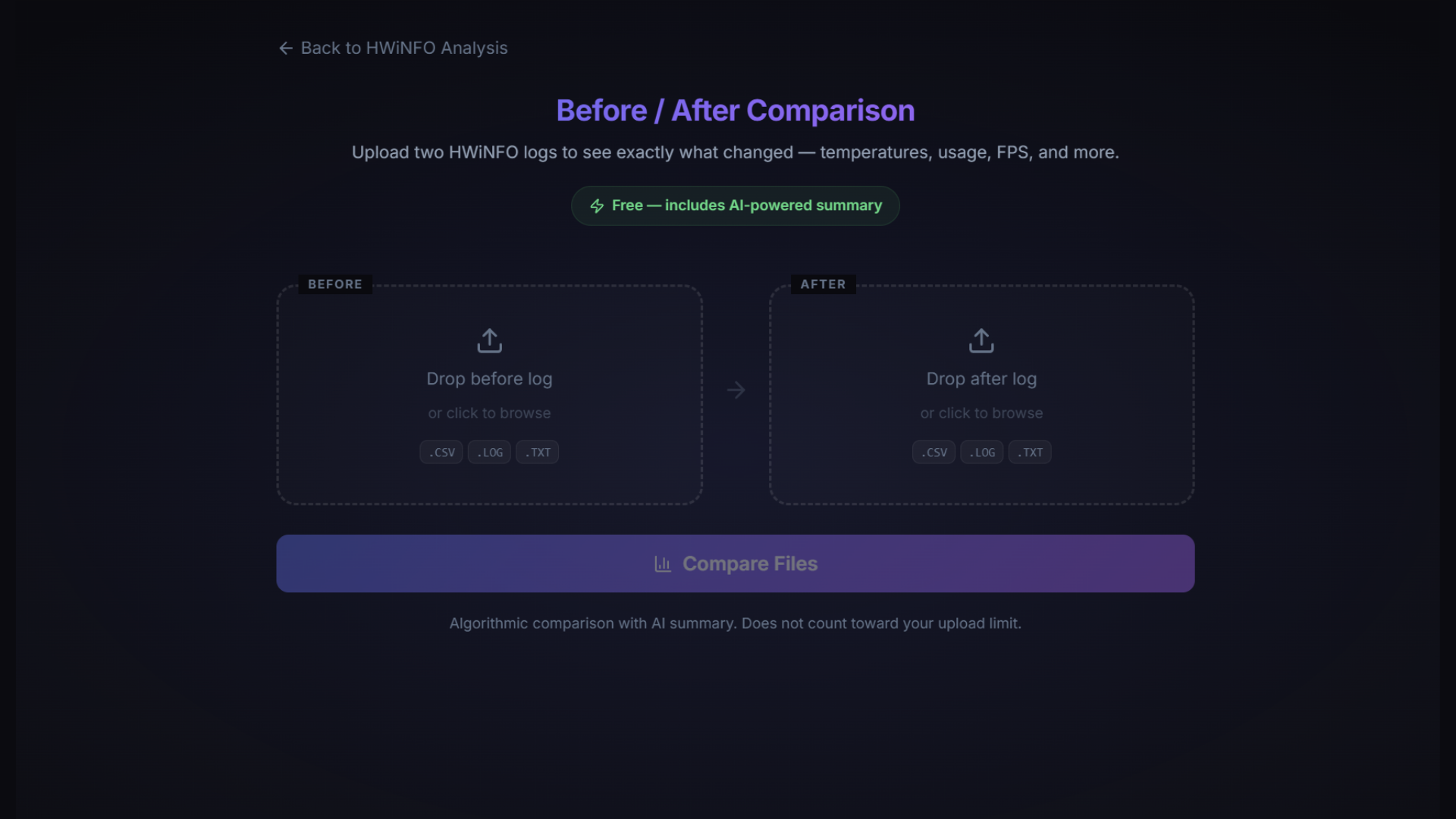 Before/After Compare — metrics